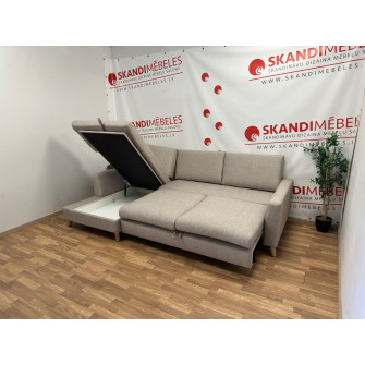 Sofa MARIO SLEEPING (Kairysis kampas, ištraukiamas)(Bežas)(Ekspozicija) Sofa MARIO SLEEPING (Kairysis kampas, ištraukiamas)(Bežas)(Ekspozicija)